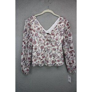 BCX Long Semi Sheer Sleeve Babydoll Top-XS-New with Tags-Cottagecore-Lined